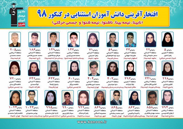 درخشش دانش آموزان استثنایی در سال 1398