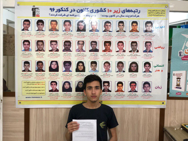 پارسا امینی، رتبه‌ی 7 ریاضی کشور در یک نگاه