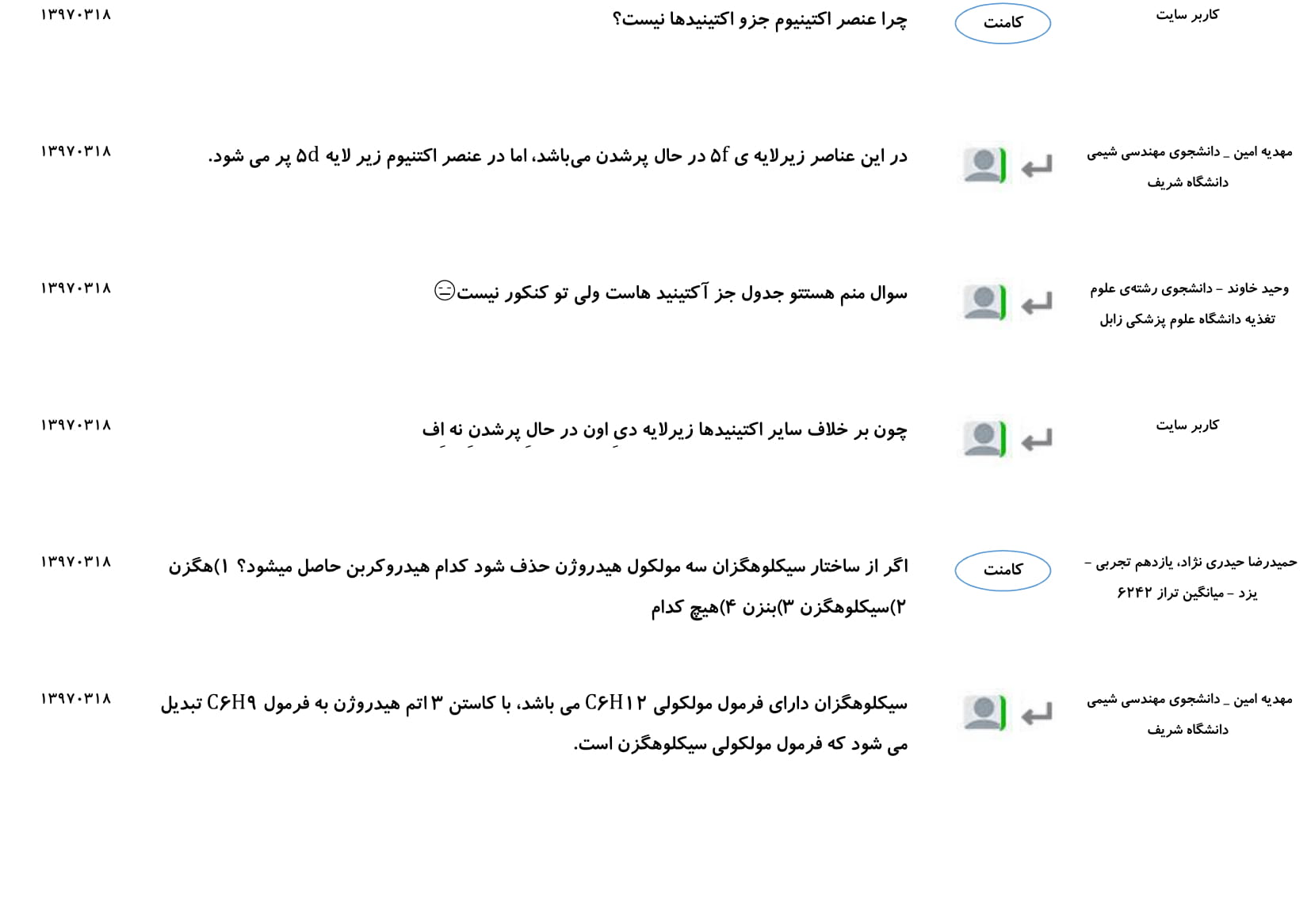 مجموعه پرسش و پاسخ‌های فصل اول درس شیمی یازدهم - تصویر 12