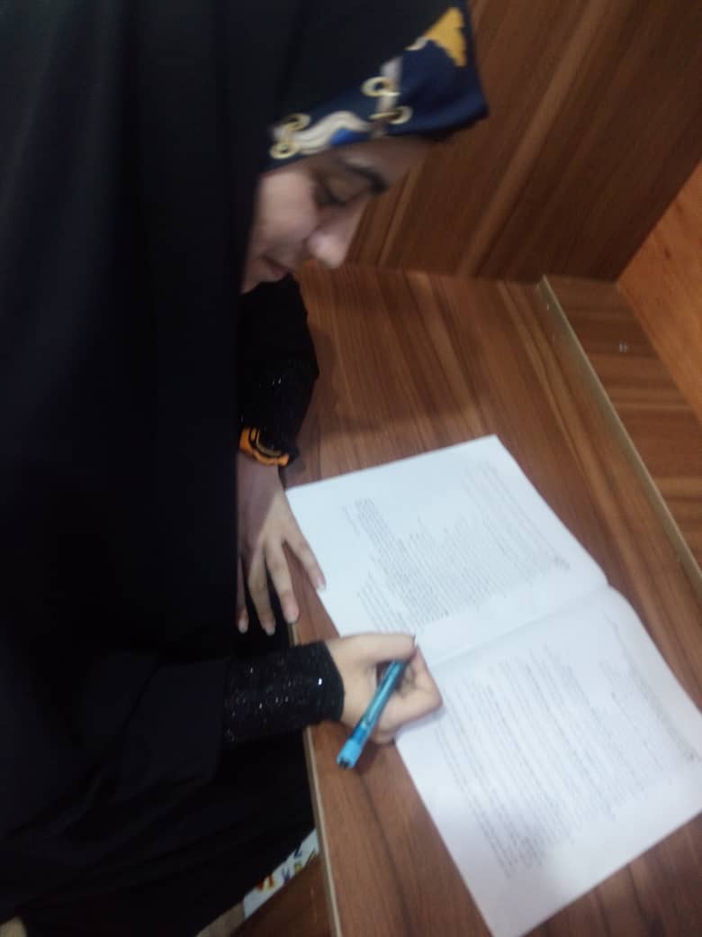 فاطمه زارعی، دوازدهم تجربی از بوشهر