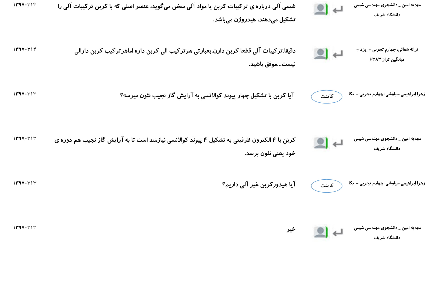 مجموعه پرسش و پاسخ‌های فصل اول درس شیمی یازدهم - تصویر 11