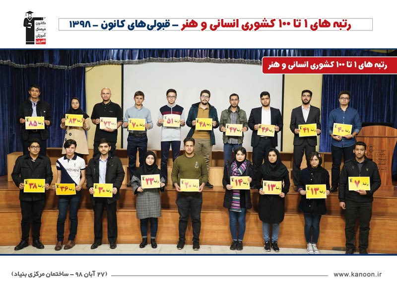 مراسم تجلیل از رتبه‌های برتر کانون در رشته انسانی و هنر سال 98 - تصویر 1