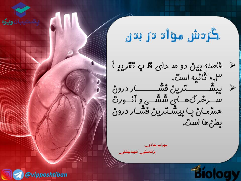 نکات و تست هایی از فصل گردش مواد در بدن،جلسه2 ( 3 آبان 98 ) - تصویر 5