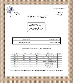 آزمون هدیه 31 خرداد : برای تمام داوطلب علاقه‌مند به کنکور هنر