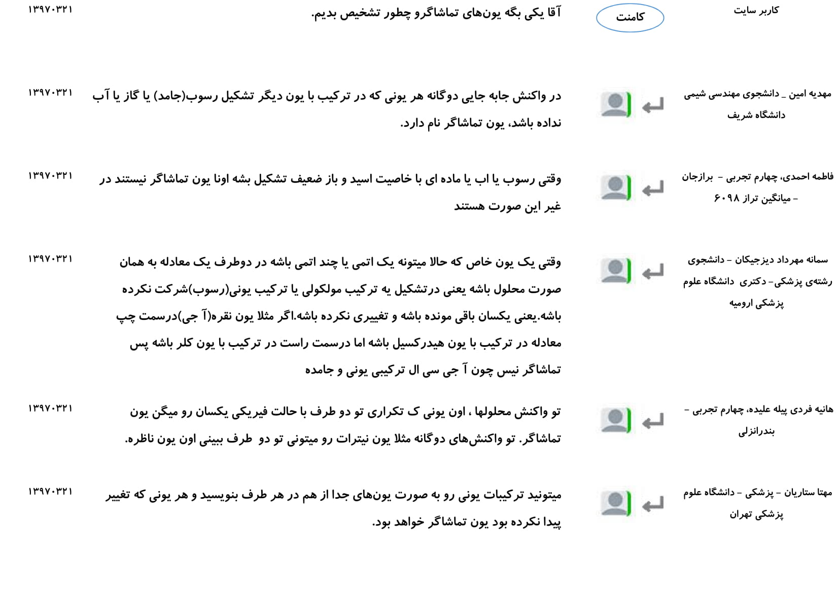 مجموعه پرسش و پاسخ‌های فصل سوم درس شیمی دهم - تصویر 14