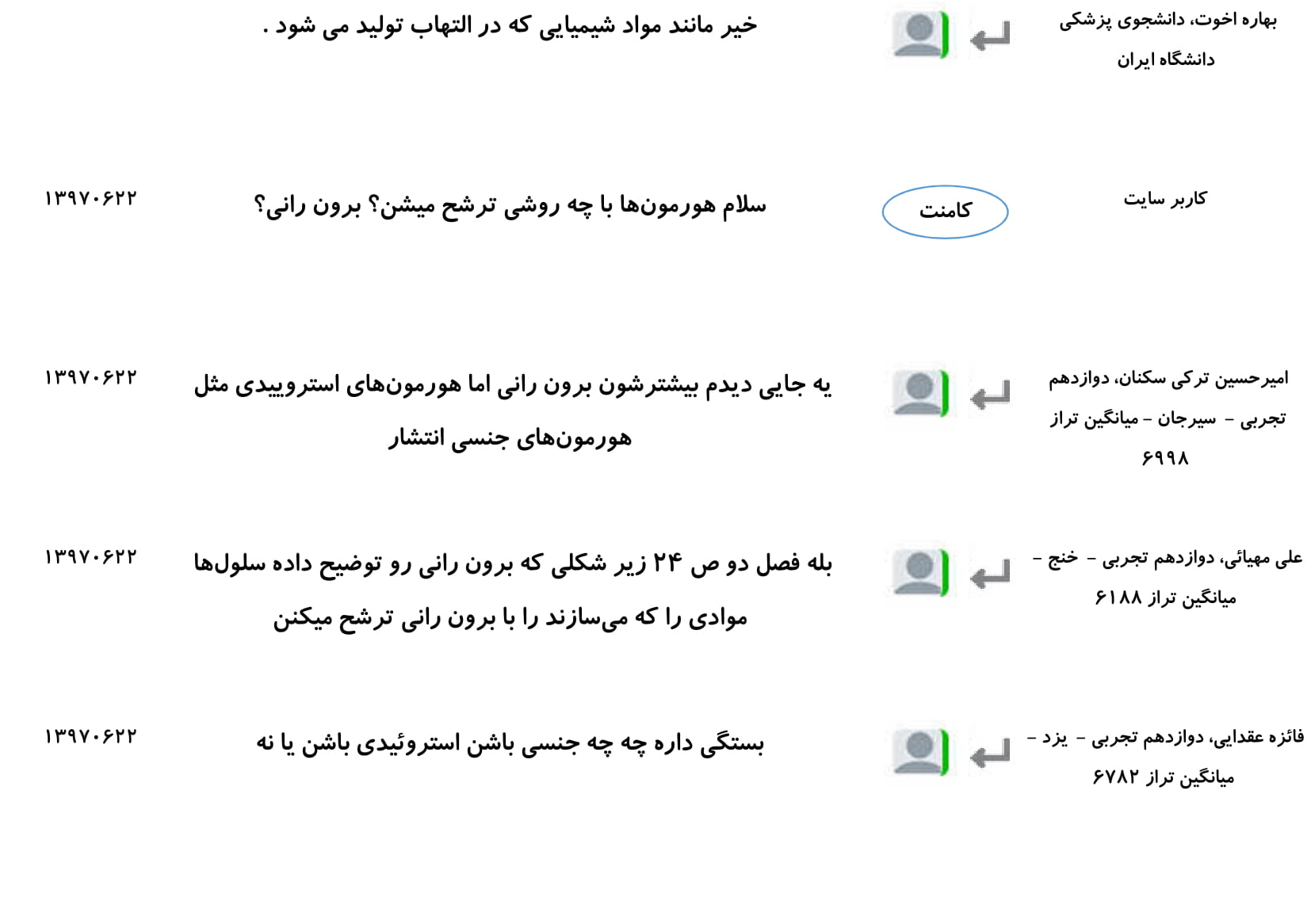 مجموعه پرسش و پاسخ‌های فصل چهارم درس زیست یازدهم - تصویر 69