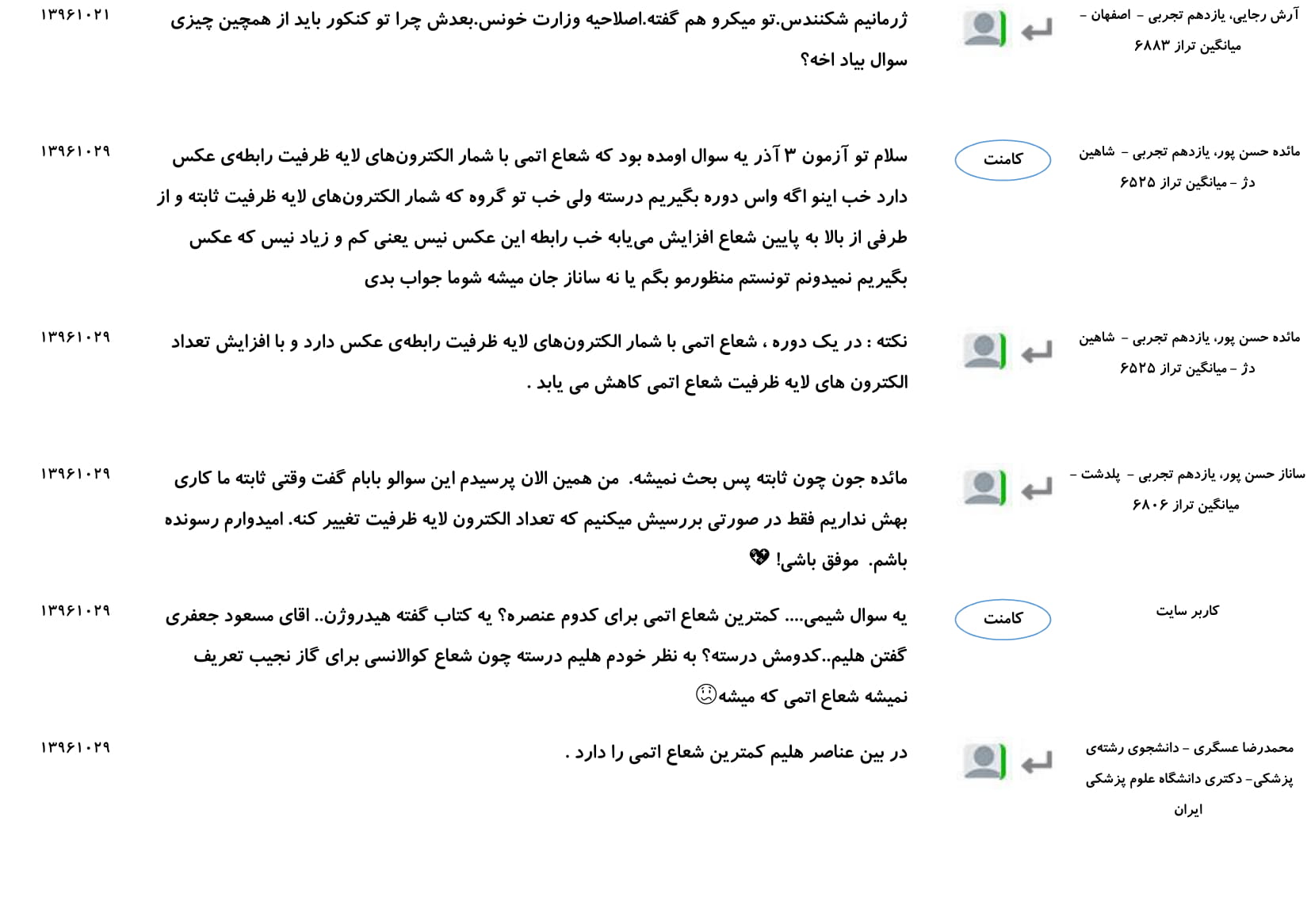 مجموعه پرسش و پاسخ‌های فصل اول درس شیمی یازدهم - تصویر 3