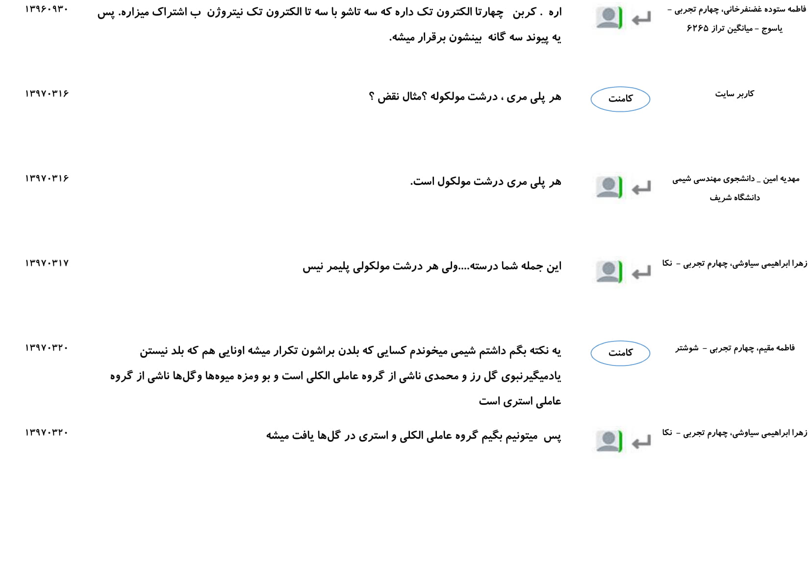 مجموعه پرسش و پاسخهای فصل سوم درس شیمی یازدهم - تصویر 2