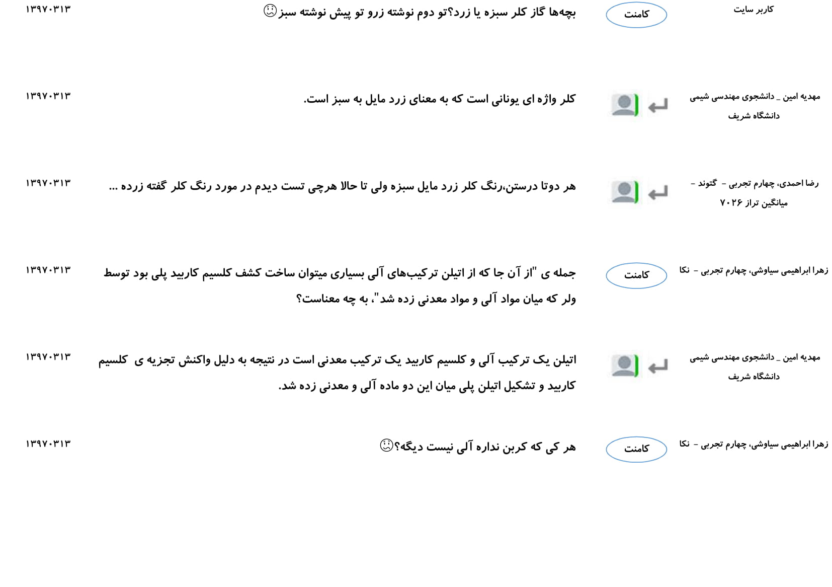مجموعه پرسش و پاسخ‌های فصل اول درس شیمی یازدهم - تصویر 10