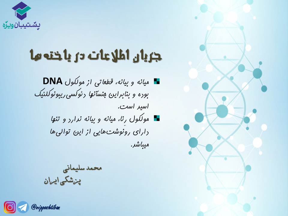 نکات مبحث جریان اطلاعات در یاختهها زیست دوازدهم( 3آبان98 ) - تصویر 8