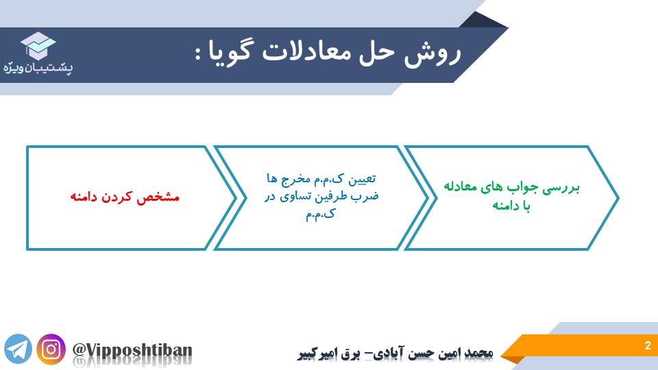 نکات و تست هایی از روش حل معادلات گویا و گنگ،ریاضی2 (3 آبان98) - تصویر 2