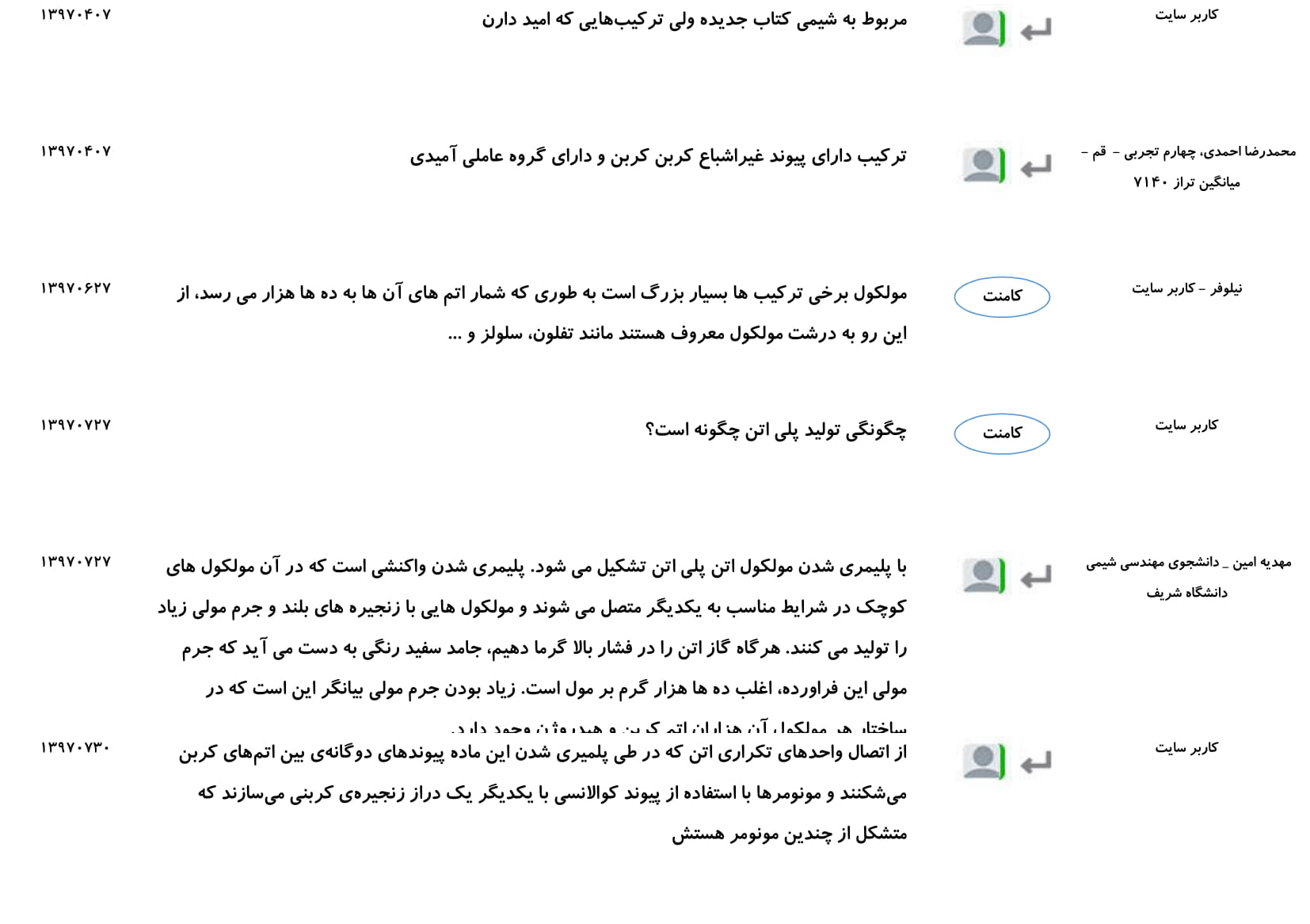 مجموعه پرسش و پاسخهای فصل سوم درس شیمی یازدهم - تصویر 6