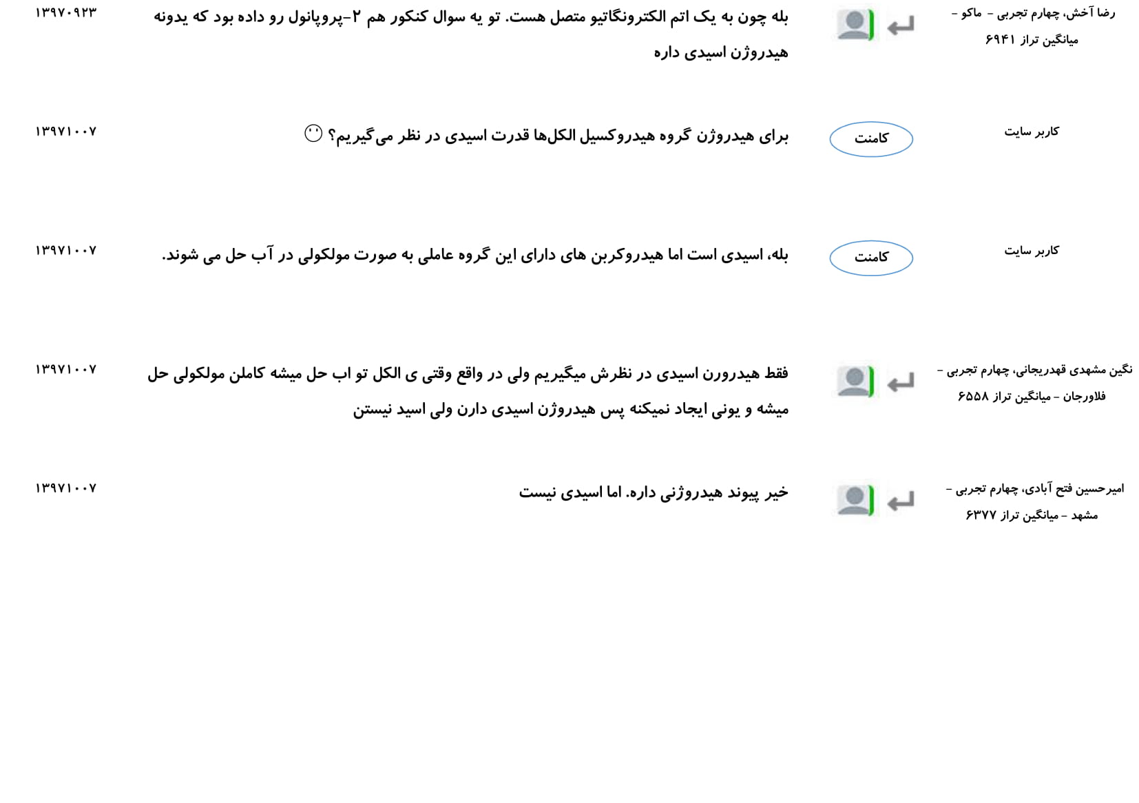 مجموعه پرسش و پاسخهای فصل سوم درس شیمی یازدهم - تصویر 8