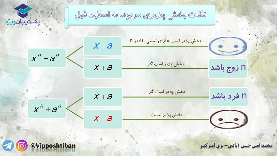 جزوه مبحث تقسیم و بخش پذیری از حسابان دوازدهم ( 17 آبان 98 ) - تصویر 12