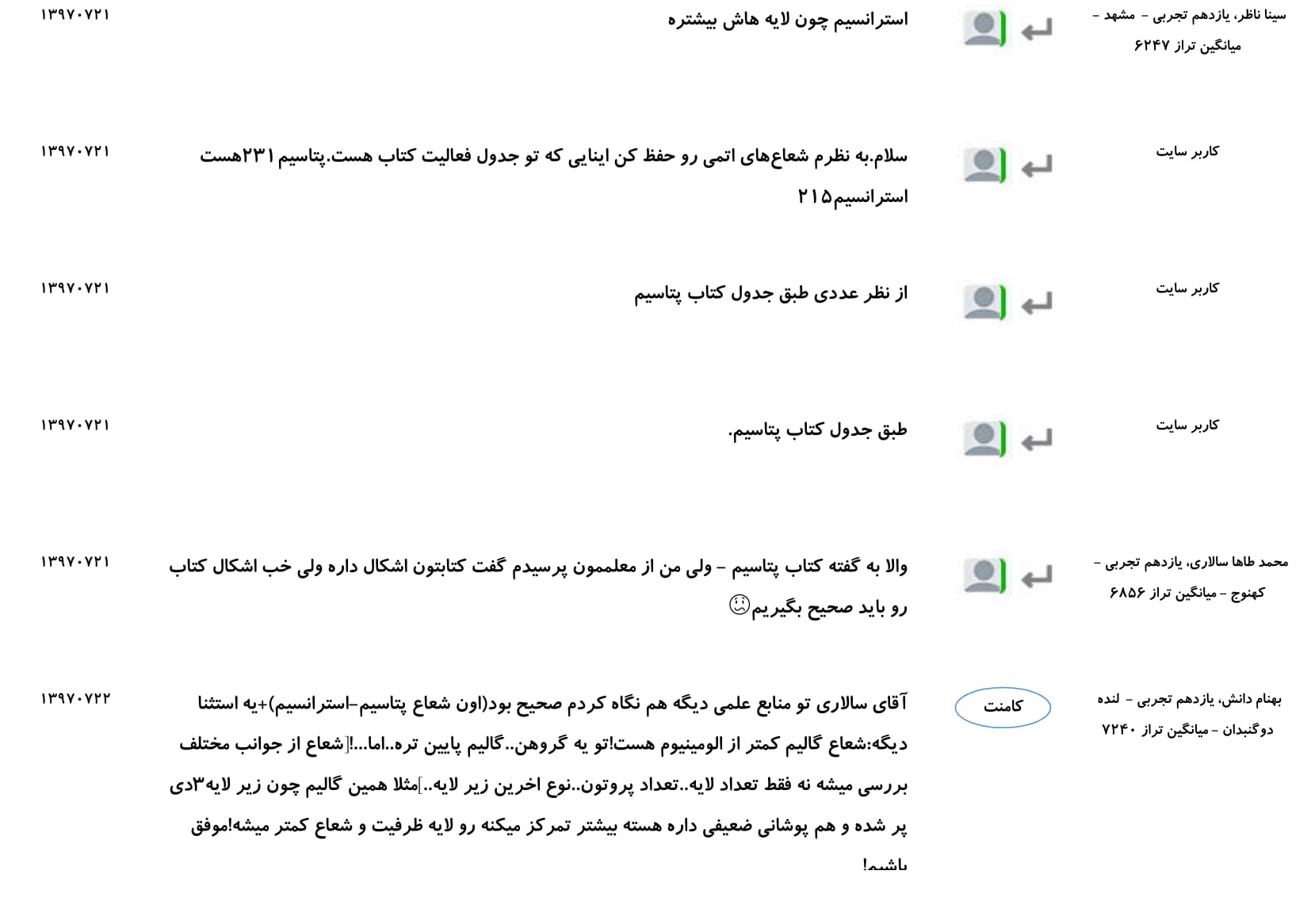 مجموعه پرسش و پاسخ‌های فصل اول درس شیمی یازدهم - تصویر 27