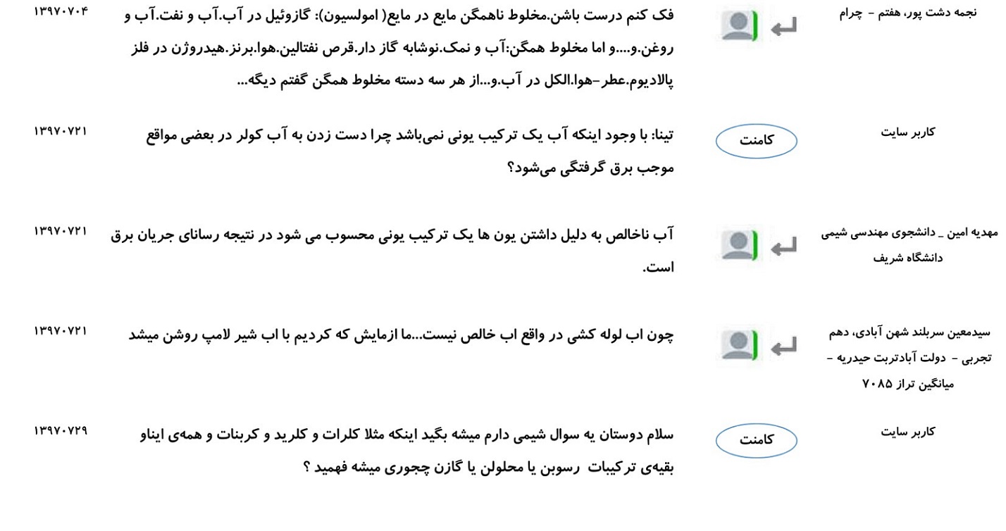 مجموعه پرسش و پاسخ‌های فصل سوم درس شیمی دهم - تصویر 22